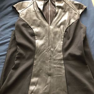 Faux Leather Dress